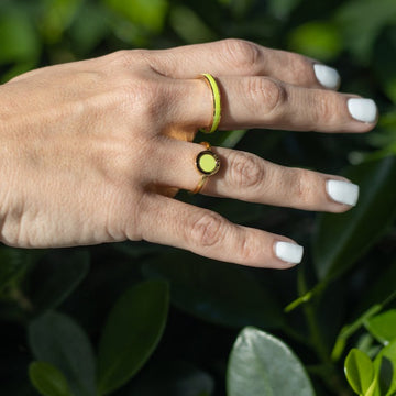 OCEAN LIME GREEN CHIP RING