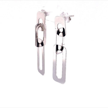 SILVER FLAT ALLUNGATTA EARRINGS