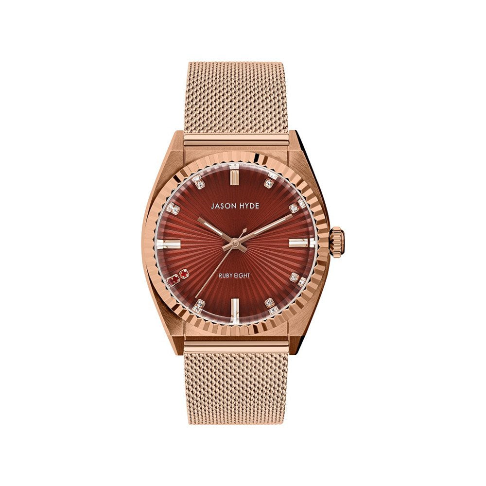 BROWN DIAL 36MM WATCH WITH  MESH STRAP