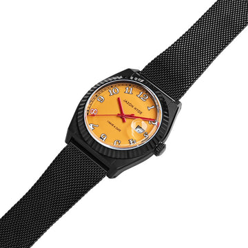 I HAVE A DATE | 40 MM WATCH YELLOW DIAL  - MESH STRAP