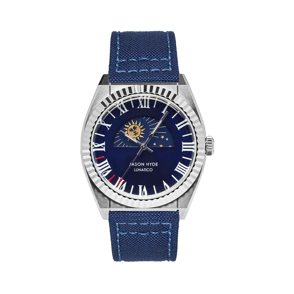 LUNATICO | 40 MM WATCH BLUE DIAL - CORDURA STRAP