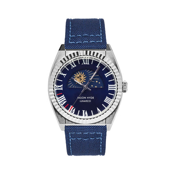 LUNATICO | 40 MM WATCH BLUE DIAL - CORDURA STRAP
