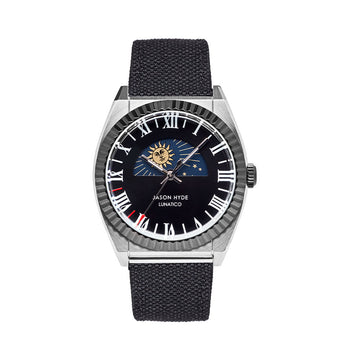LUNATICO | 40 MM WATCH BLACK DIAL - CORDURA STRAP