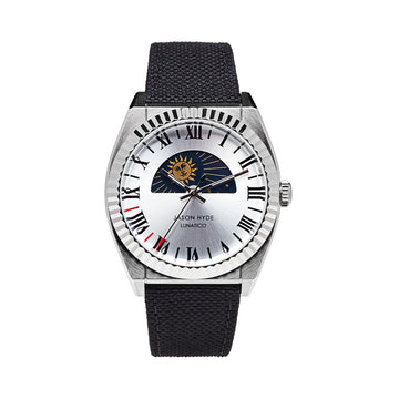 LUNATICO | 40 MM WATCH SILVER DIAL - CORDURA STRAP