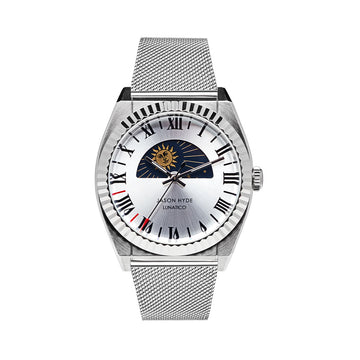 LUNATICO | 40 MM WATCH SILVER DIAL - MESH STRAP