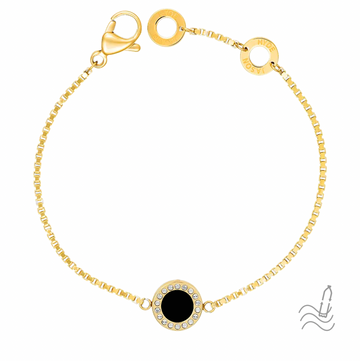BLACK CHIP WITH ZIRCONIA BRACELET