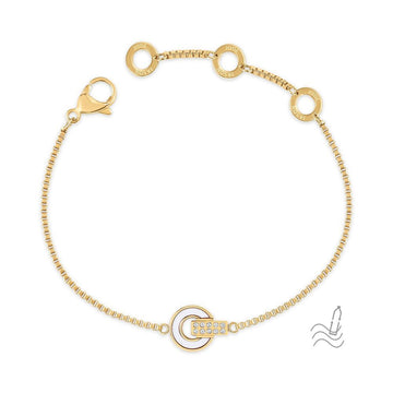 NEREIDA WHITE CHIP WITH ZIRCONIA BRACELET