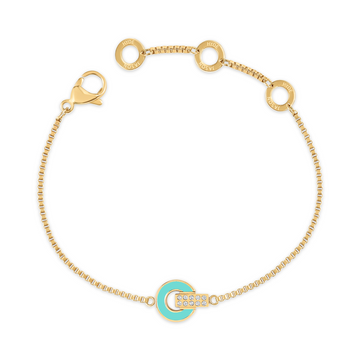 ZIRCONIA TURQUOISE CHIP BRACELET
