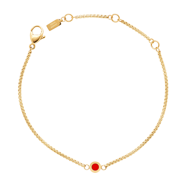 GOLD BRACELET WITH 1 RED CHIP