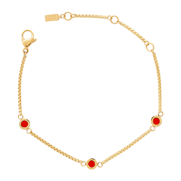 RED 3 CHIP BRACELET
