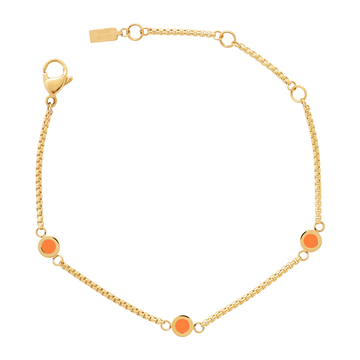 ORANGE 3 CHIP BRACELET