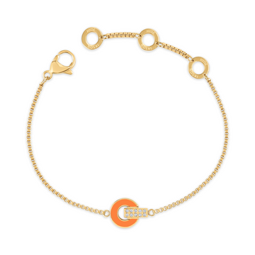 NEREIDA ORANGE CHIP WITH ZIRCONIA BRACELET