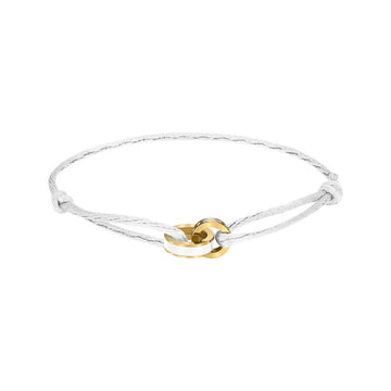 WEWA WHITE CORD WHITE CHIP WITH ZIRCONIA BRACELET