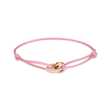 WEWA PINK CORD LIGHT PINK CHIP IP RG BRACELET