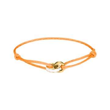 WEWA ORANGE CORD WHITE CHIP BRACELET