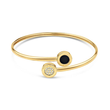 PAVE AND BLACK CHIPS BANGLE