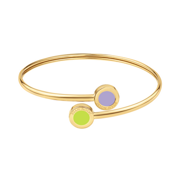 OCEAN LAVENDER AND LIME GREEN CHIPS BANGLE