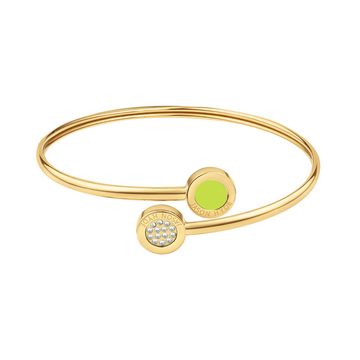OCEAN LIME GREEN AND PAVE CHIPS BANGLE