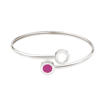 OCEAN ROSE VIOLET AND WHITE CHIPS BANGLE