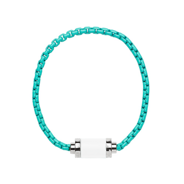 TURQUOISE CHAIN WHITE CHIP MAGNET