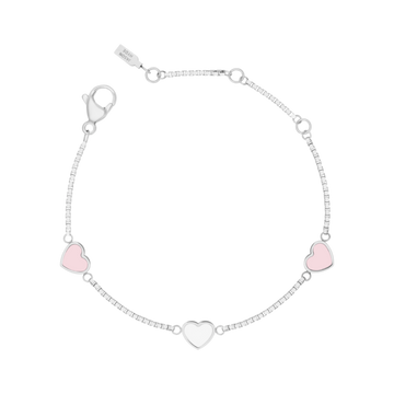 AMARE LIGHT PINK AND WHITE CHIPS TRIO BRACELET