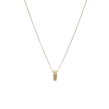 WEWA BEIGE CIRCLE CHIP NECKLACE