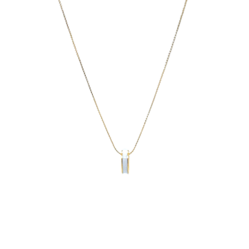 WEWA WHITE CIRCLE CHIP NECKLACE