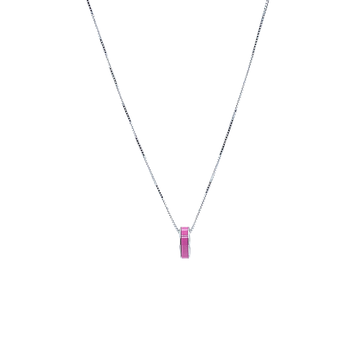 WEWA ROSE VIOLET CIRCLE CHIP NECKLACE
