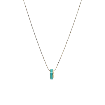 WEWA TURQUOISE CIRCLE CHIP NECKLACE