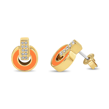 NEREIDA ORANGE CHIP WITH ZIRCONIA EARRINGS