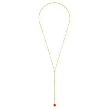 GOLDEN LARIAT WITH RED CHIP