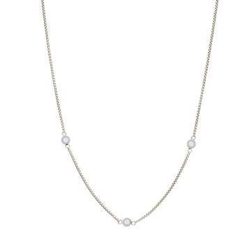 WHITE 3 CHIPS NECKLACE