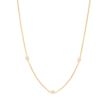 NECKLACE WITH 3 WHITE CHIPS