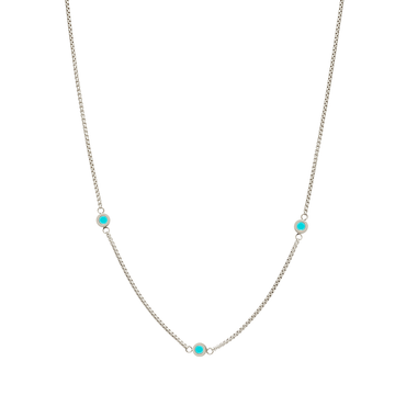 TURQUOISE 3 CHIPS NECKLACE