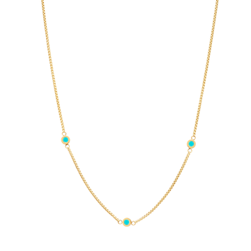 3 CHIPS TURQUOISE NECKLACE