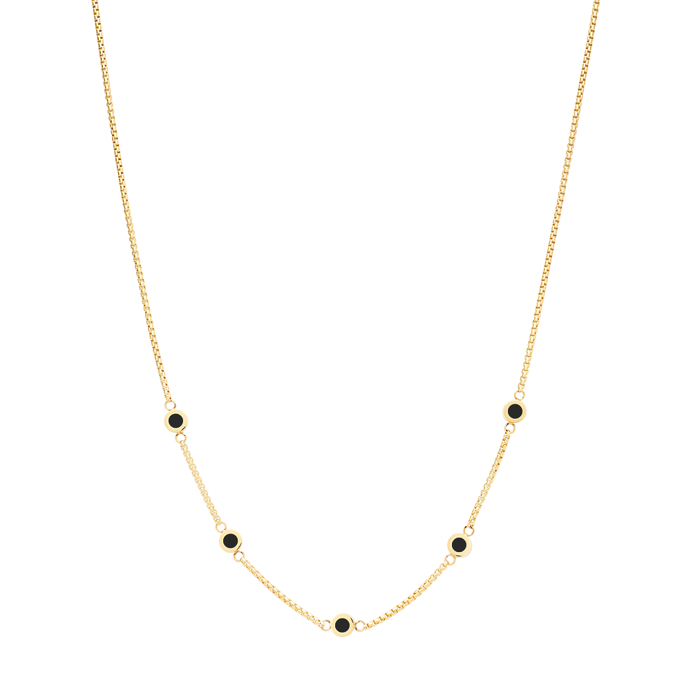 NEW WAVE BLACK 5 CHIPS NECKLACE