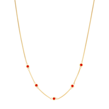 RED 5 CHIPS NECKLACE
