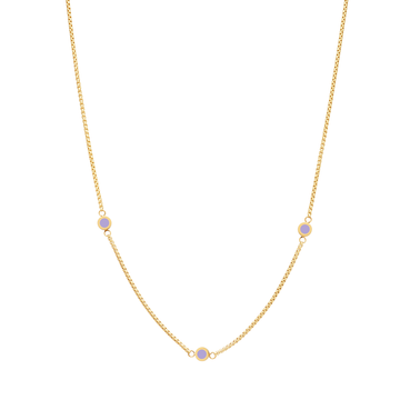 NEW WAVE LAVENDER 3 CHIPS NECKLACE