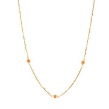 NEW WAVE ORANGE 3 CHIPS NECKLACE