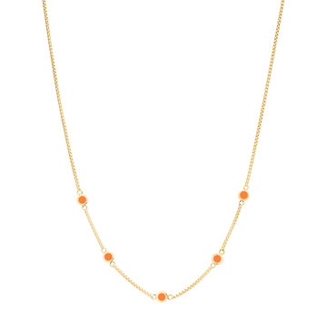 NEW WAVE ORANGE 5 CHIPS NECKLACE