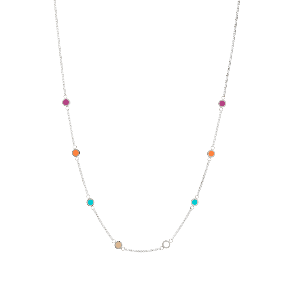 8 MULTICOLOR CHIPS NECKLACE