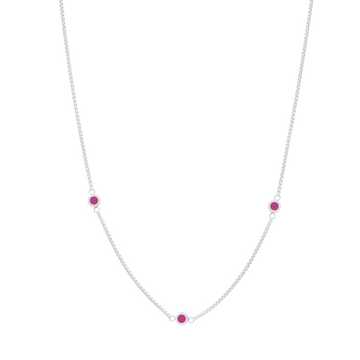 NEW WAVE ROSE VIOLET 3 CHIPS NECKLACE