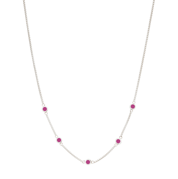 NEW WAVE ROSE VIOLET 5 CHIPS NECKLACE