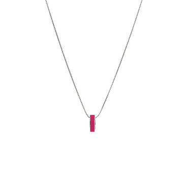 WEWA RASPBERRY CIRCLE CHIP NECKLACE