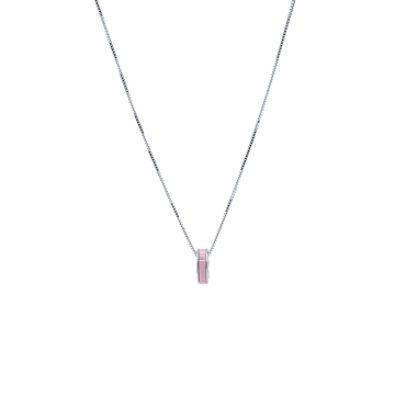 WEWA LIGHT PINK CIRCLE CHIP NECKLACE