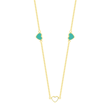 AMARE TURQUOISE WHITE CHIPS NECKLACE