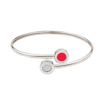PAVE AND RED CHIPS BANGLE