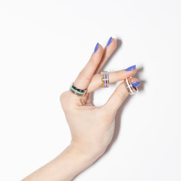 WEWA TUBE LAVENDER CHIP WITH ZIRCONIA RING