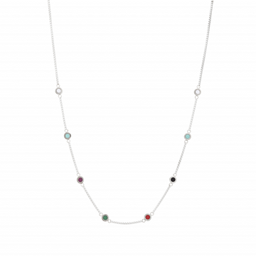 FASHION MULTICOLOR CHIPS NECKLACE.