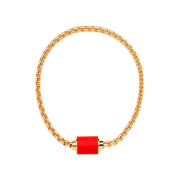 THALASSA YELLOW GOLD CHAIN RASPBERRY CHIP MAGNET